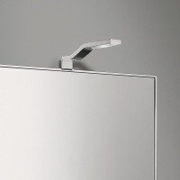 Colombo Design Gallery B2061 - Зеркало для ванной комнаты со светильником 50*90 см | в металлической раме (нержавеющая сталь - полированная)