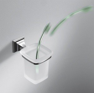 Colombo Design PORTOFINO B3202 - Стакан для зубных щеток (хром - стекло)