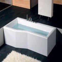 Акриловая ванна ALPEN Versys 170 L 70111, гарантия 10 лет, асимметричная форма, объём 278 литров, цвет - euro white (европейский белый)