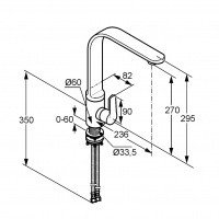 KLUDI JOOP! 559040575 - Смеситель для кухни | для раковины (хром)