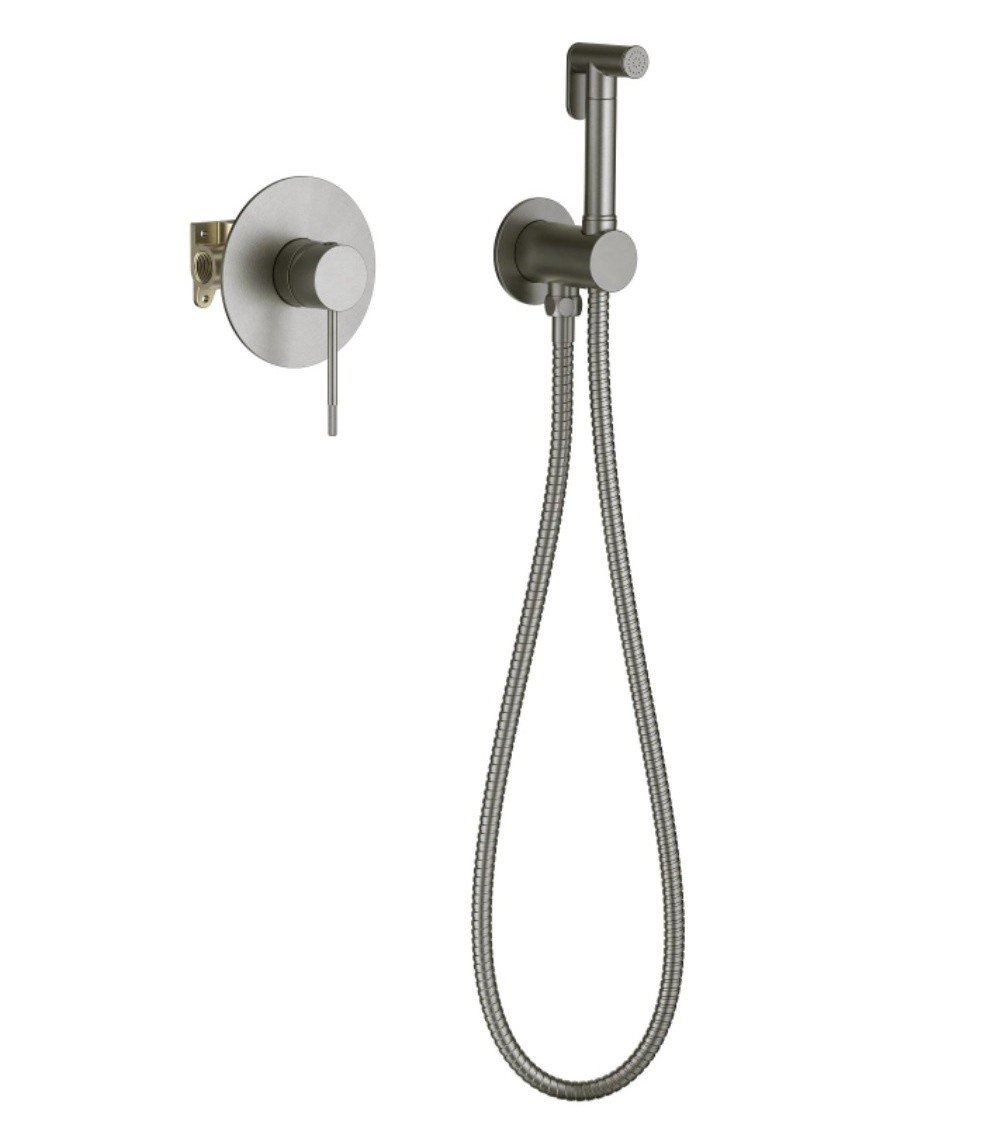 Timo Saona 2389/18SM Гигиенический душ встраиваемый комплект со смесителем (цвет черное золото)