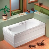 Акриловая ванна ALPEN Mirela 160 40111, гарантия 10 лет, прямоугольная форма, объём 160 литров, цвет - euro white (европейский белый)