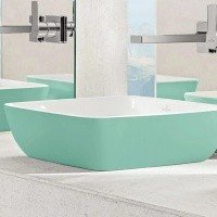 Villeroy Boch Artis 417841BCW3 Раковина накладная для ванной комнаты 41х41 см (цвет mint).