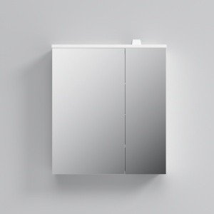 AM.PM Spirit 2.0 M70AMCL0601WG Зеркальный шкаф с подсветкой 600*680 мм - левый (белый)
