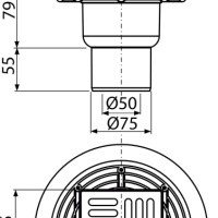 AlcaPlast APV2311 Душевой трап | комплект с дизайн-решёткой 105*105 мм (нержавеющая сталь)