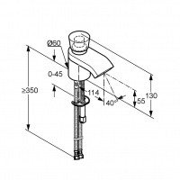 KLUDI JOOP! 55029H705 - Смеситель для раковины (хром - хрусталь зеленый)