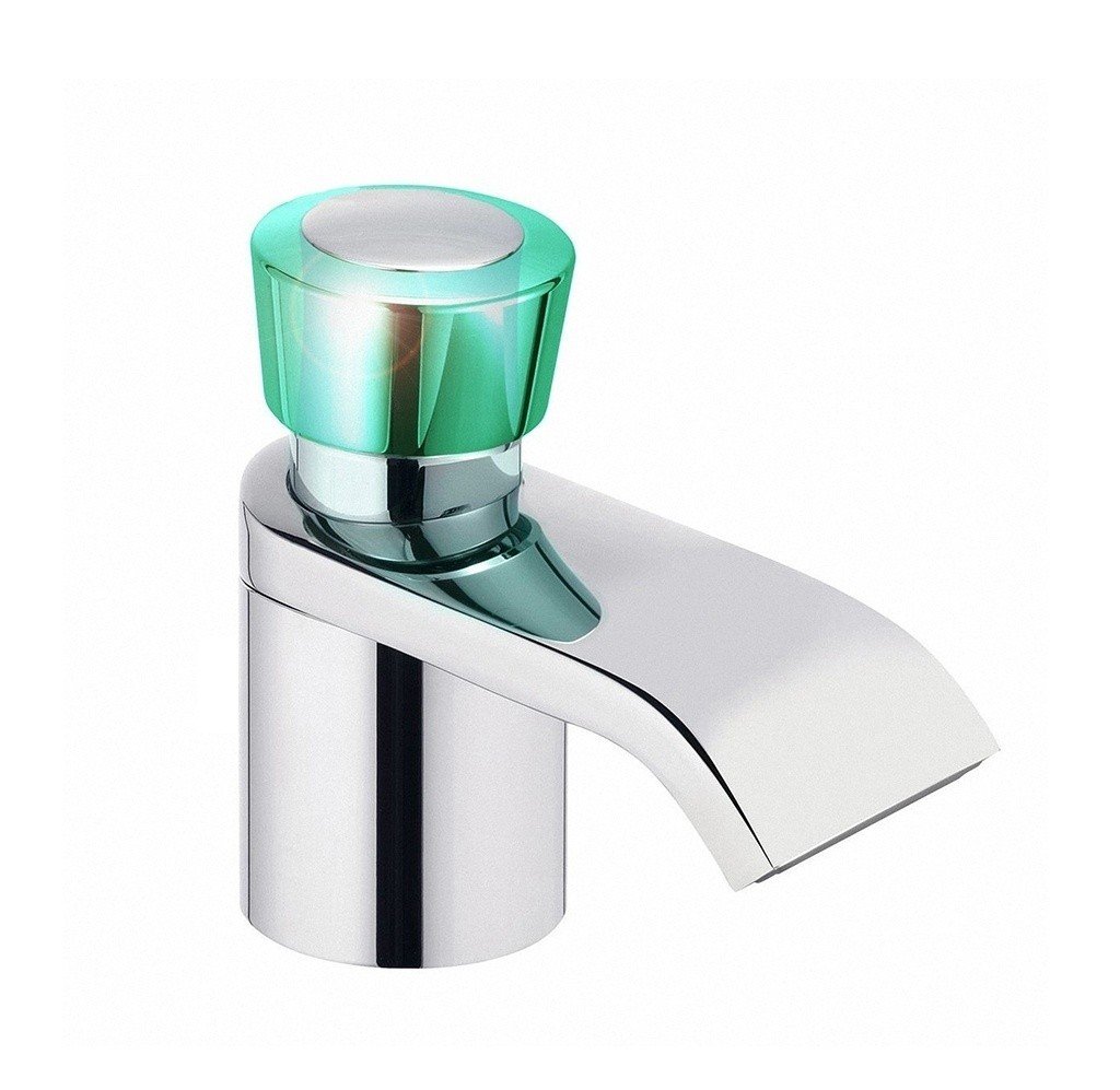 KLUDI JOOP! 55029H705 - Смеситель для раковины (хром - хрусталь зеленый)