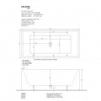 Galassia MEG11 8965 - Акриловая ванна 167*80 см | свободностоящая