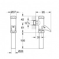 GROHE Rondo 37139000 - Смывное устройство для унитаза | друкшпюлер (хром)