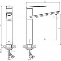RUSH Bering BE5535-22 Высокий смеситель для кухни (хром)