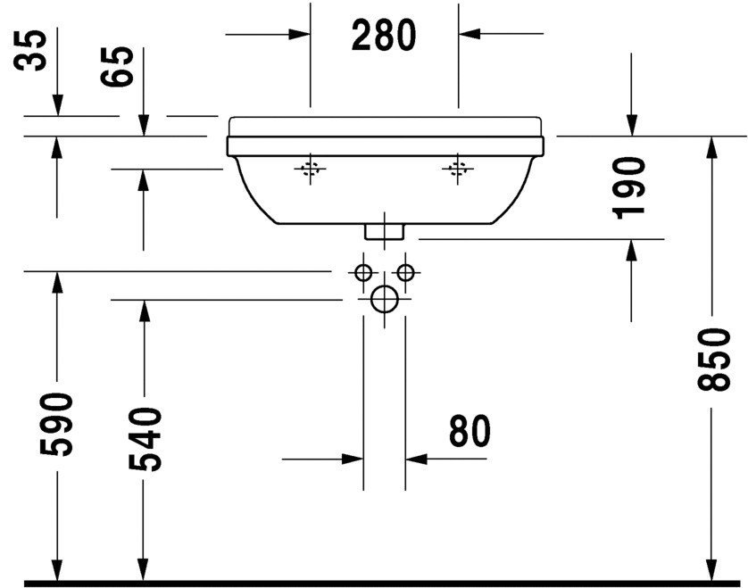 Duravit Starck 3 030760 Раковина медицинская на 60 см, в интернет ...