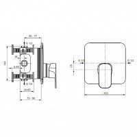 A6339AA Ideal Standard Tonic II Встраиваемый смеситель для душа (хром)