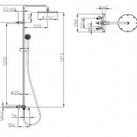 Bossini Elios L10401.030 Душевая система с термостатом - с функцией наполнения ванны (хром)