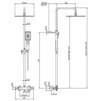 FIMA Carlo Frattini Wellness F4885/Q3010CR Душевая система - комплект с термостатическим смесителем (хром)