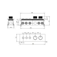 Allen Brau Liberty 5.33003-BN Термостатический смеситель для ванны на 3 потребителя (никель матовый)