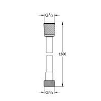 AQUAme AQM1500CR Шланг для душа 150 см (хром)