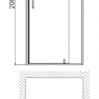WasserKRAFT Neime 19P04 Душевая дверь 900*2000 мм (белый)