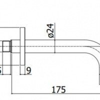 Paffoni Light ZBOC139BO Излив для наполнения ванны 175 мм (белый матовый)