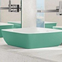Villeroy Boch Artis 417841BCW4 Раковина накладная для ванной комнаты 41х41 см (цвет sencha).