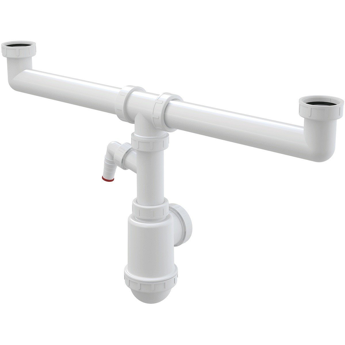 AlcaPlast A448P-DN50/40 Сифон для двойной кухонной мойки, купить в ...