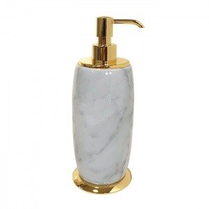 3SC Elegance Marble Carrara EL01DABCGD Дозатор для жидкого мыла настольный