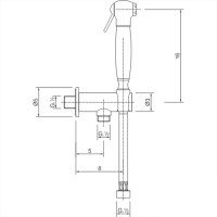 Cisal Shower AR00791024 Гигиенический душ | комплект со шлангом и шланговым подключением (золото)