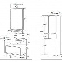 Ideal Standard Motion комплект мебели для ванной комнаты 65 см, цвет белый. недорого со скидкой на распродаже
