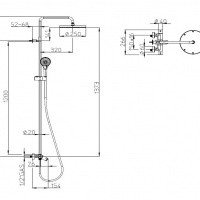 Bossini Elios L10402.030 Душевая система с термостатом - с функцией наполнения ванны (хром)