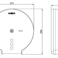 NOFER 05006.XL.S Диспенсер для туалетной бумаги в рулонах (матовая нержавеющая сталь)