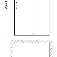 WasserKRAFT Neime 19P05 Душевая дверь 1200*2000 мм (белый)