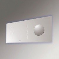 Colombo Design Gallery B2063 - Зеркало для ванной комнаты 105*45 см, с двухсторонней подсветкой и увеличением | в металлической раме