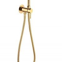Paffoni Tweet Round ZDUP110HG Гигиенический душ - комплект со месителем (золото)