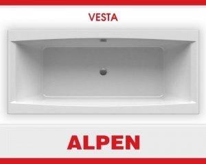 Акриловая ванна ALPEN Vesta 180 ALPVST180, цвет - snow white (белоснежный)