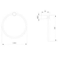 Raiber RP-80006 Держатель для полотенца - кольцо (хром)