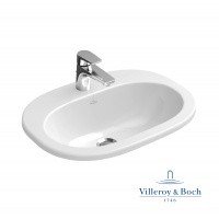 Villeroy & Boch O.novo 41615601 - Врезная раковина для ванной комнаты 56*40 см | монтаж сверху столешницы (Альпийский белый)
