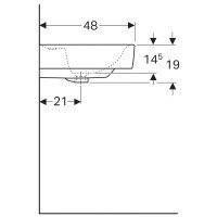 GEBERIT Renova Plan 122130000 Раковина двойная 1300*480 мм