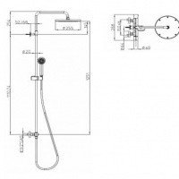 Bossini Elios L10049.030 Душевая система с термостатом (хром)