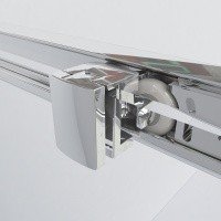 Vincea Garda VDS-1G140CLGM Душевая дверь 1400*1900 мм (профиль вороненая сталь | витраж прозрачное стекло)