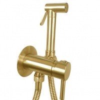 Paffoni Tweet Round ZDUP110HGSP Гигиенический душ - комплект со месителем (золото матовое)