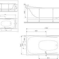 AM.PM Sensation W30A-170-075W-P Фронтальная панель под ванну 1700*750 мм (белый глянцевый)