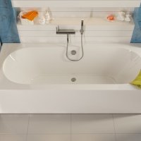 Акриловая ванна ALPEN Montana 180 AVB0011, гарантия 10 лет, прямоугольная форма, объём 210 литров, цвет - snow white (белоснежный)