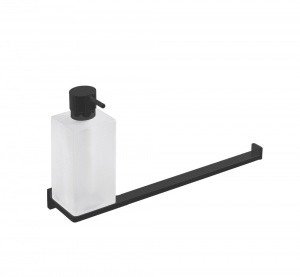 Colombo Design LOOK B1674.NM Дозатор для жидкого мыла с держателем полотенца (черный матовый)