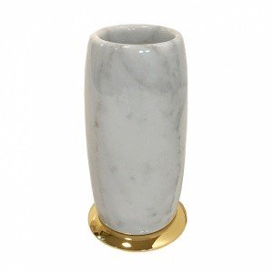 3SC Elegance Marble Carrara EL03ABCGD Стакан для зубных щёток настольный