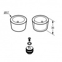 KLUDI JOOP! 7441005-00 - Внешняя часть запорного вентиля (хром)