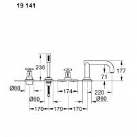 GROHE Atrio 19141000 Термостат на борт ванны