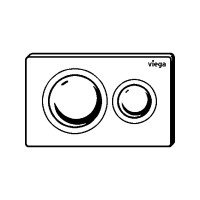Viega Prevista "Visign for Style 20" 8610.1 арт. 773793 Накладная панель смыва для унитаза (белый)