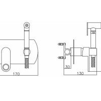 ESKO SMH07 Гигиенический душ - комплект со смесителем (хром)