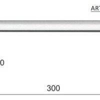 Remer 343L30NP Кронштейн для верхнего душа 300 мм (никель брашированный глянцевый)