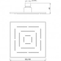 Jaquar Maze OHS-CHR-1605 Верхний душ 150 х 150 мм