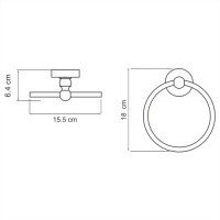 WasserKRAFT Nau K-7760 Держатель для полотенца - кольцо (хром)